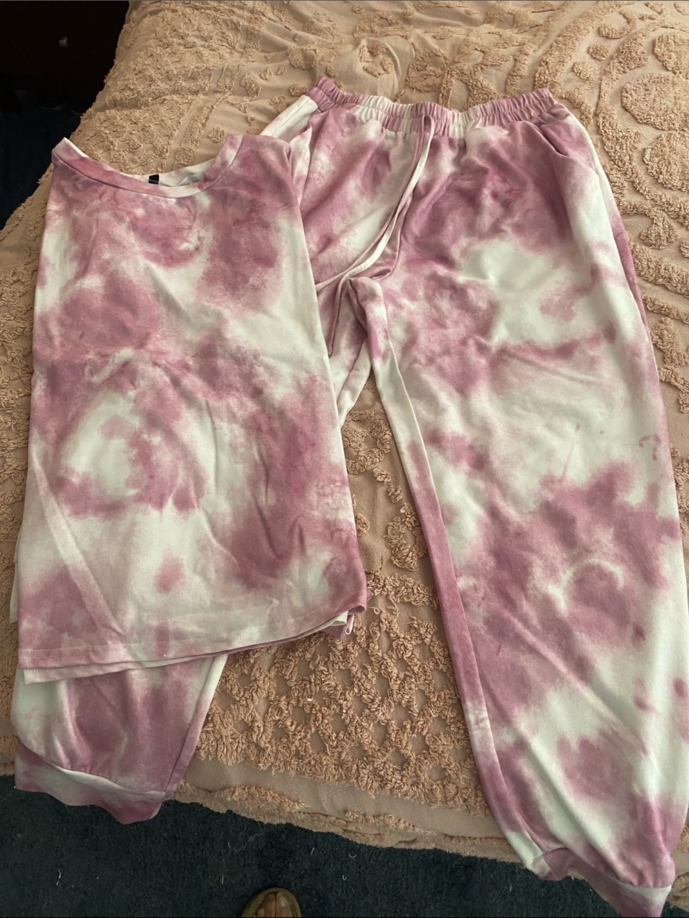 Womens Tie Dye Joggers Suit